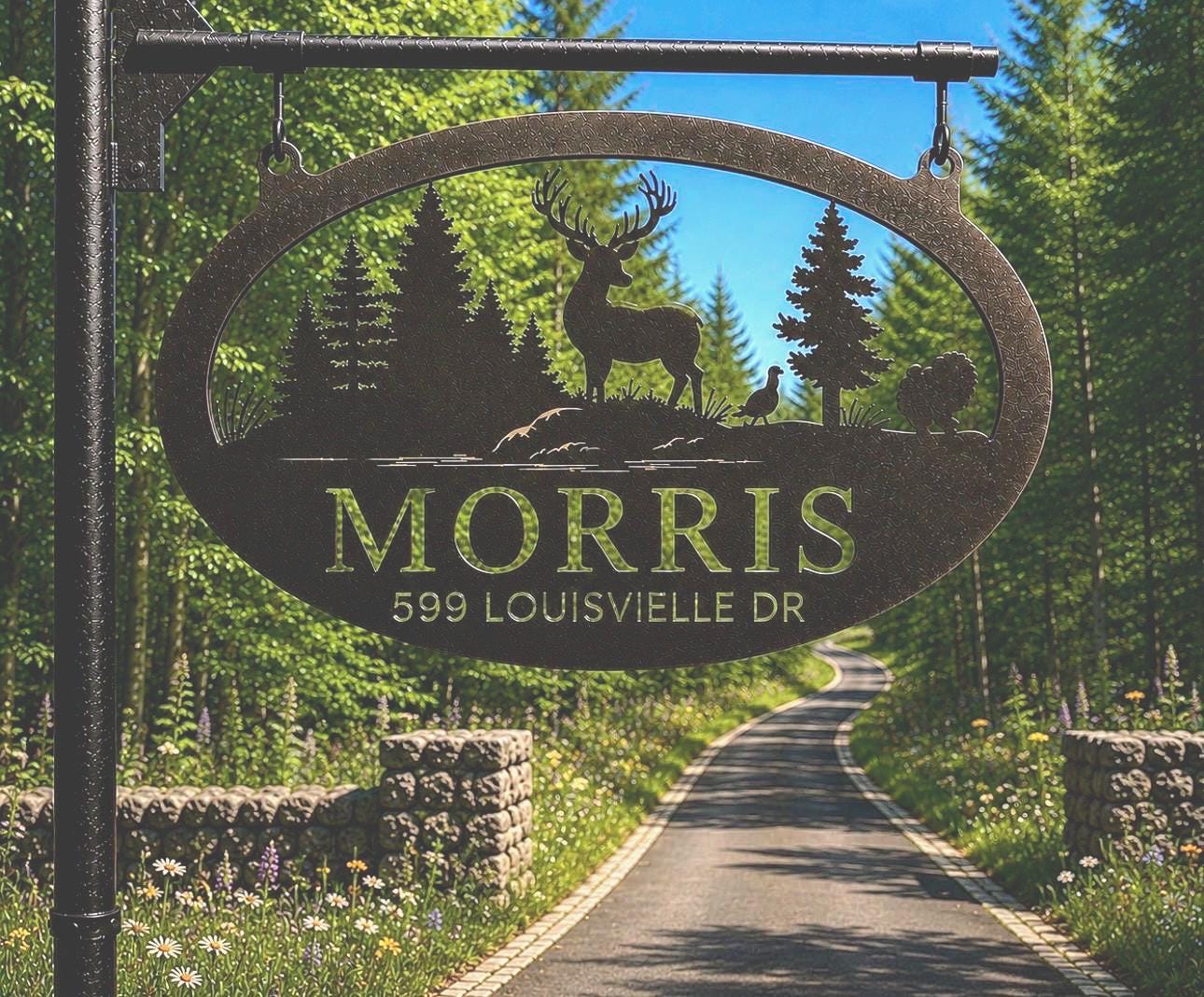 Custom Metal Sign Personalized Ranch Entrance Marker Hunting Property ...