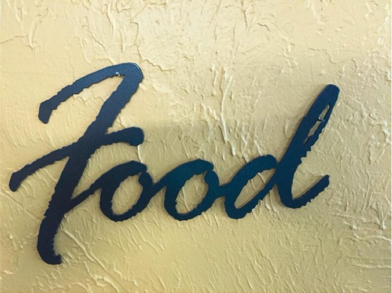 Large dining room wall words FAMILY FOOD FRIENDS | Etsy