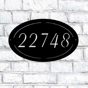 METAL oval ADDRESS SIGN