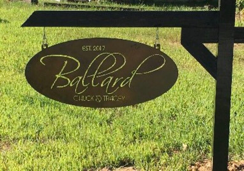 Oval METAL SIGN Custom Metal Oval Sign Etsy
