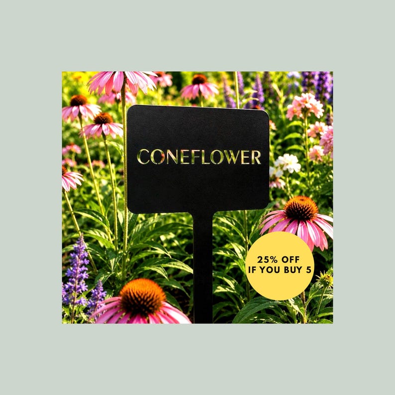 Metal Plant Marker Garden Stake Memorial Tree Grave Sign Pet Tribute Landscape Outdoor Custom Name Personalized Label Identification Tag image 1