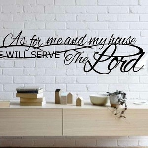 Metal &quot; As for me and my house we will serve the Lord&quot; wall hanging