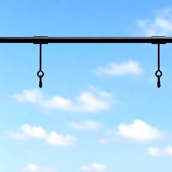Metal Sign Hanger Adjustable Wall Mount Bracket Outdoor Post Sign Holder Business Signage Hardware Black Powder Coat Steel Bar Commercial