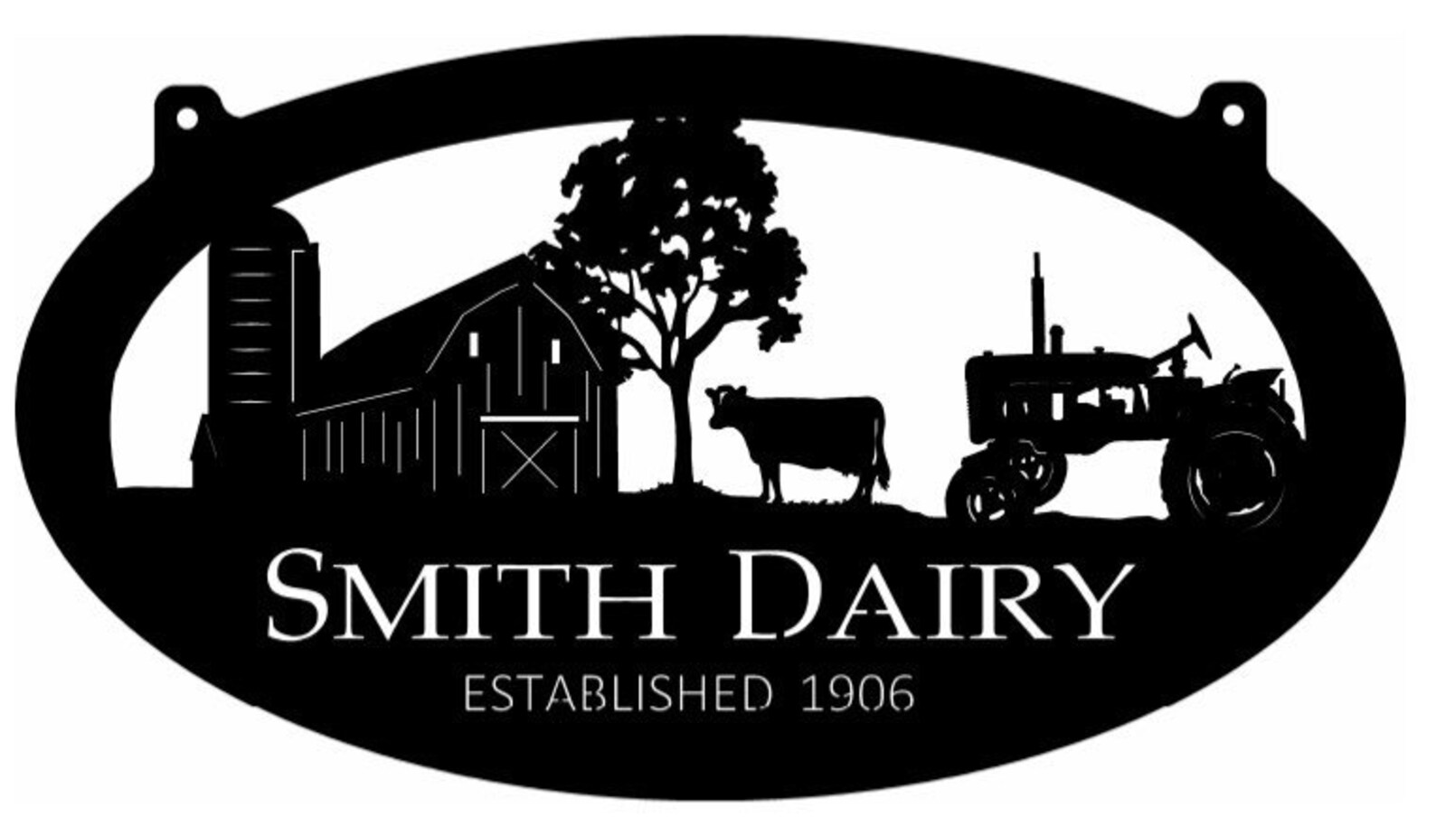 Metal Dairy Farm Sign barncowtractor sign customized with Etsy