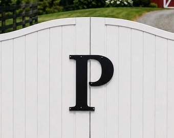Custom Metal Letter Sign Outdoor Rustic Sign Building Facade Marker Storefront Display Sign Tall Alphabet Art Farmhouse Gate Gable Letter