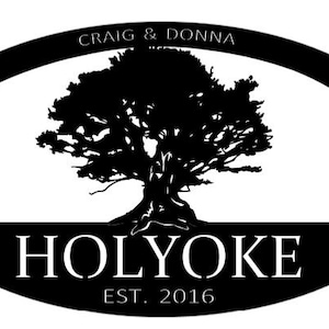 Personalized Metal OAK TREE Sign with  tree  with your name