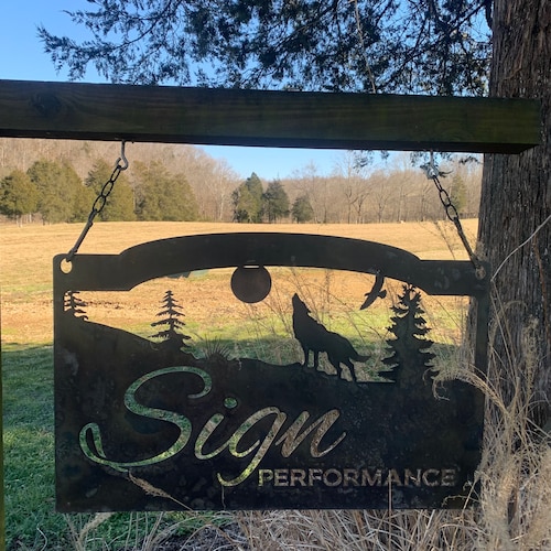 金属製の牛の看板、牛の子牛とあなたの名前または碑文が入った 30