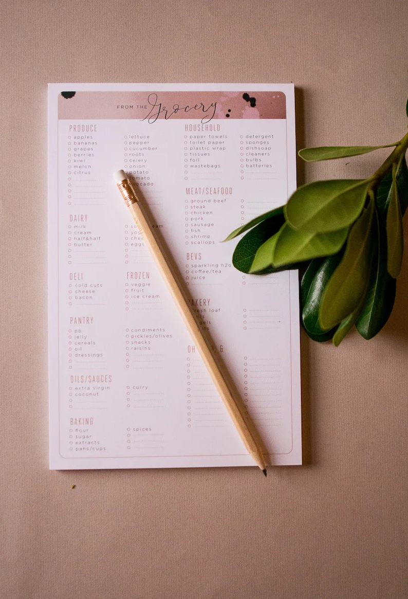Grocery List Shopping Paper Pad - Etsy
