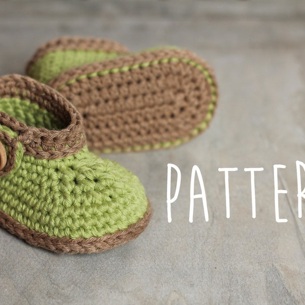 CROCHET PATTERN - "Nature Boot", green leaf, baby crochet boots, pattern for crochet booties