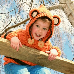 CROCHET PATTERN Tiger Sweater cute boys and girls crochet sweater, Crochet Pattern, Sweater Pattern, Tigga Jersey image 3