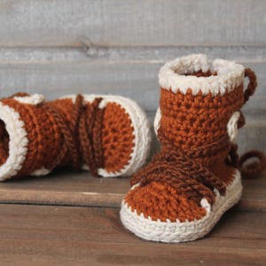 CROCHET PATTERN cute fur snow boots for baby boys and girls booties Bekley Snowboot Crochet Pattern image 3