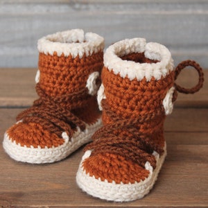 CROCHET PATTERN cute fur snow boots for baby boys and girls booties Bekley Snowboot Crochet Pattern image 2