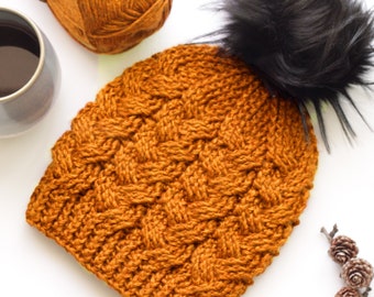 CROCHET PATTERN - &quot;Arien Beanie&quot; Crochet slouch beanie, pom winter adult, child, mens, teen, infant hat pdf English Language Only