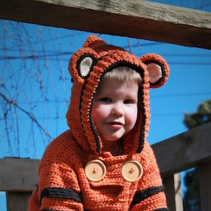 CROCHET PATTERN - &quot;Tiger Sweater&quot; cute boys and girls crochet sweater, Crochet Pattern, Sweater Pattern, Tigga Jersey