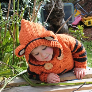 CROCHET PATTERN Tiger Sweater cute boys and girls crochet sweater, Crochet Pattern, Sweater Pattern, Tigga Jersey image 6