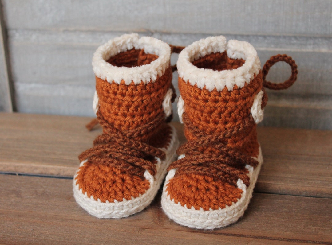 CROCHET PATTERN - "bekley Snowbbot" - Fur Snow Boots for Baby Boys and ...