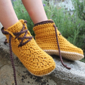 CROCHET PATTERN - &quot;LumberJack Kids&quot;  - Children slipper pattern, Crochet Pattern, Boys and girls slippers&quot; Pattern, Child sizes