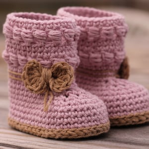 CROCHET PATTERN girls booties, Baby Bootie Crochet Boots "Willow Boots" Girls cute crochet pattern