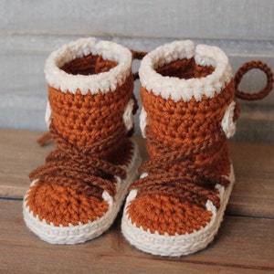 CROCHET PATTERN cute fur snow boots for baby boys and girls booties Bekley Snowboot Crochet Pattern image 4