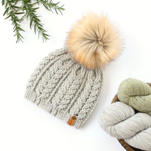 CROCHET PATTERN - Lucas Beanie - PDF Pattern, Cable Autumn Hat Pattern, Cable Beanie    English Language Only