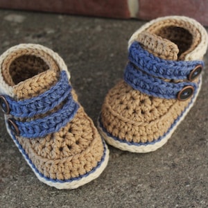 CROCHET PATTERN Cairo boots baby boys booties crochet pattern, infant crochet shoes English Language Only image 2