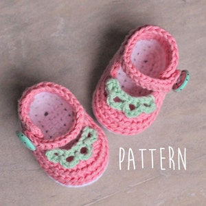 CROCHET PATTERN Sierra Maryjanes cute baby girls summer sandals PDF pattern, instant download. English Language Only imagen 2