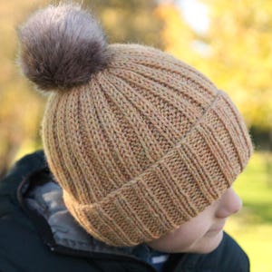 KNITTING PATTERN - &quot;Nash Slouchy Beanie&quot; Cool Snow Slouch, Boys patterns, boys hats, knit rib stitch knitting pattern