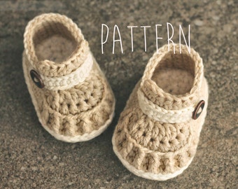 CROCHET PATTERN - "Tiber Loafer" baby boys crochet booties pattern, baby shower idea, trending, 2019