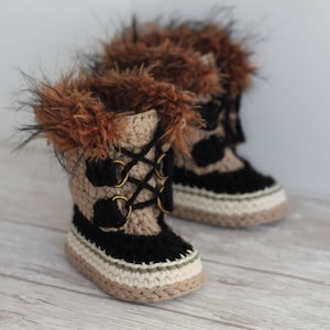 CROCHET PATTERN "Summit Snowboots" Intrepid Boots PATTERN only    English Language Only