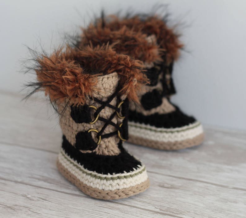 CROCHET PATTERN Summit Snowboots Intrepid Boots PATTERN only English Language Only image 1