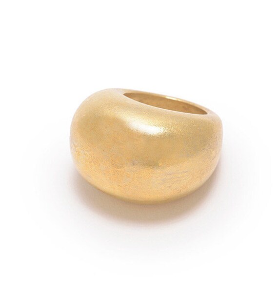 Chunky Brass Ring Bubble Brass Ring Big Ring Handcrafted Etsy