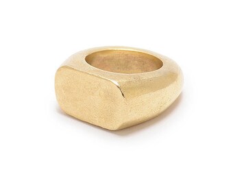 Brass Band, Brass Ring, Statement RIng, Brass Jewelry, Handmade Ring, Handcrafted Band, Chunky Ring, Sculptural, Classic, Gold tone, Unique