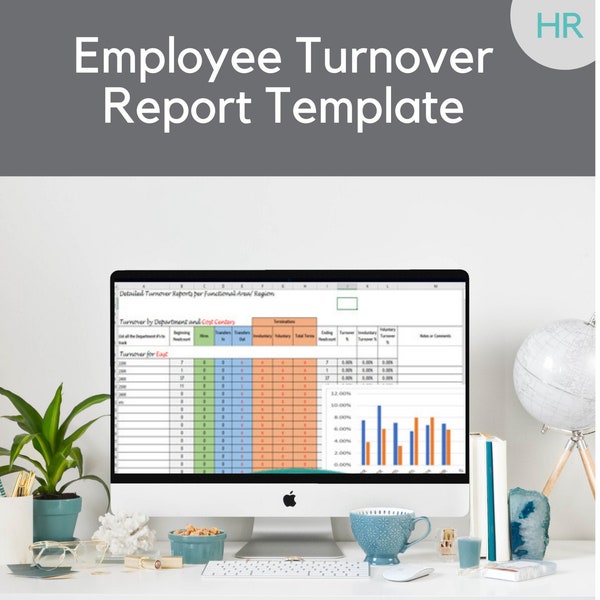 Turnover Analysis Report Excel Template, Employee Turnover Spreadsheet