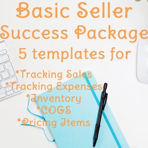 Basic Seller Success Package 5 Templates for Sales/Expenses, Pricing, Inventory & COGS image 1