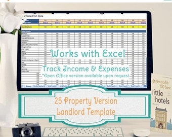 landlords spreadsheet template rent and expenses spreadsheet etsy