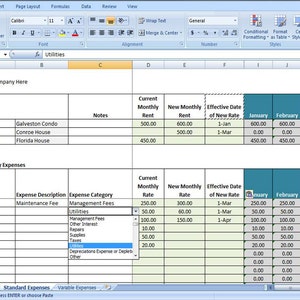 Modèle de suivi des revenus et des dépenses de location de vacances, gestion immobilière à court terme image 3