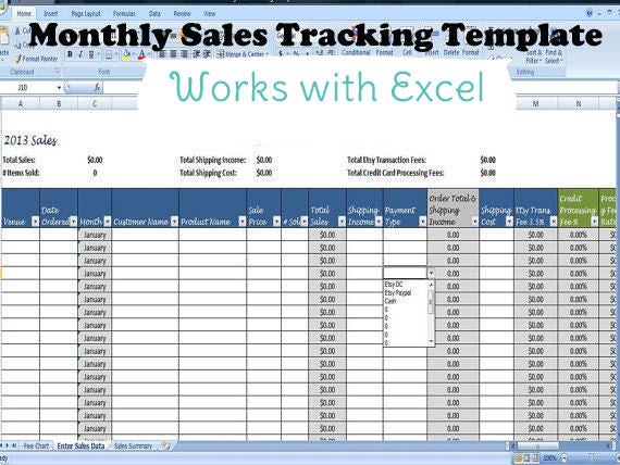 Sales Tracking Excel Template