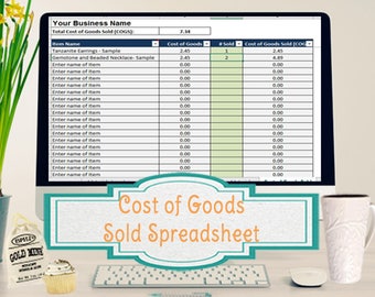 Cost of Goods Sold Spreadsheet, Calculate COGS for Handmade Sellers