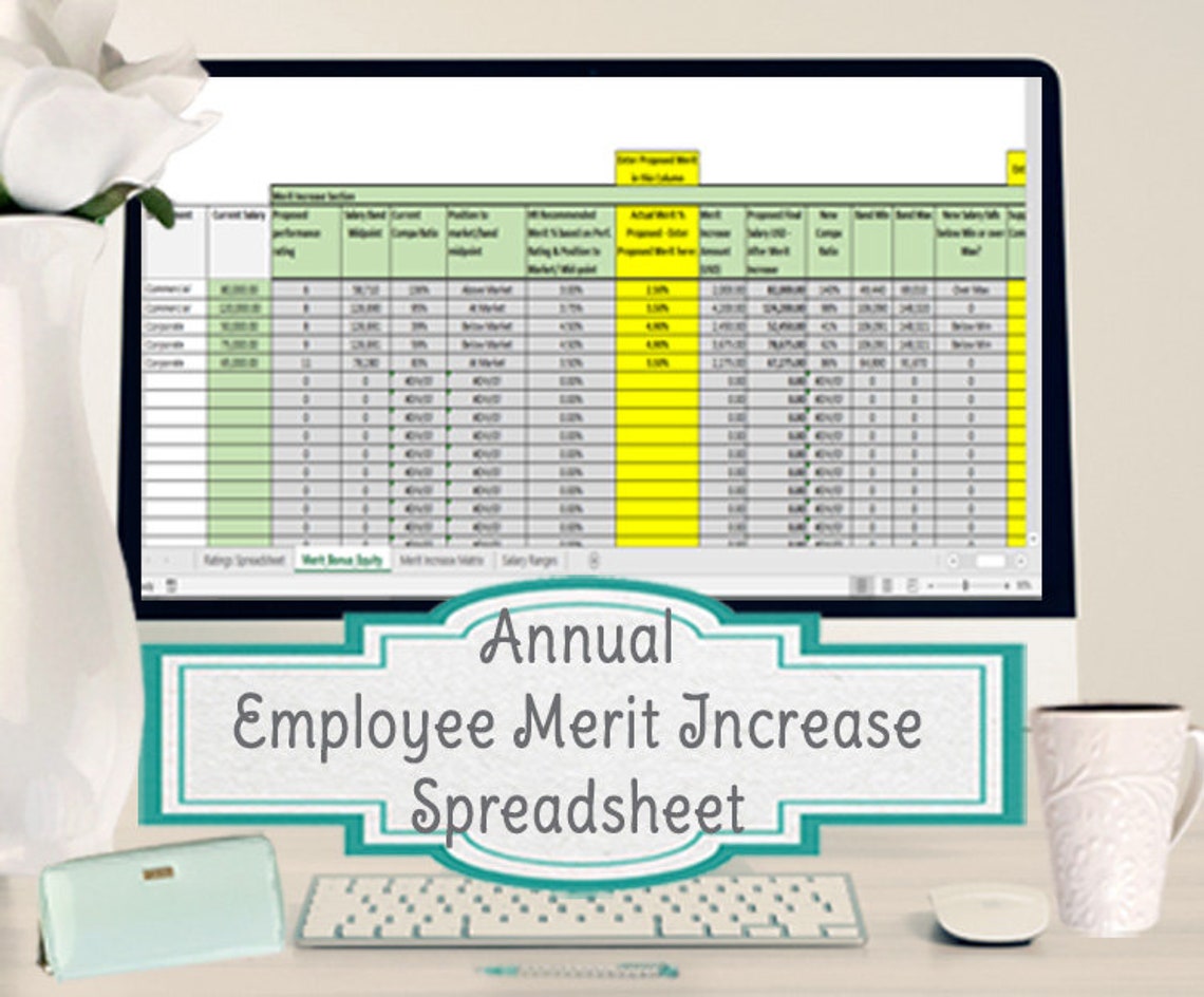 HR Compensation Spreadsheet Package Set of 7 Excel Templates Etsy