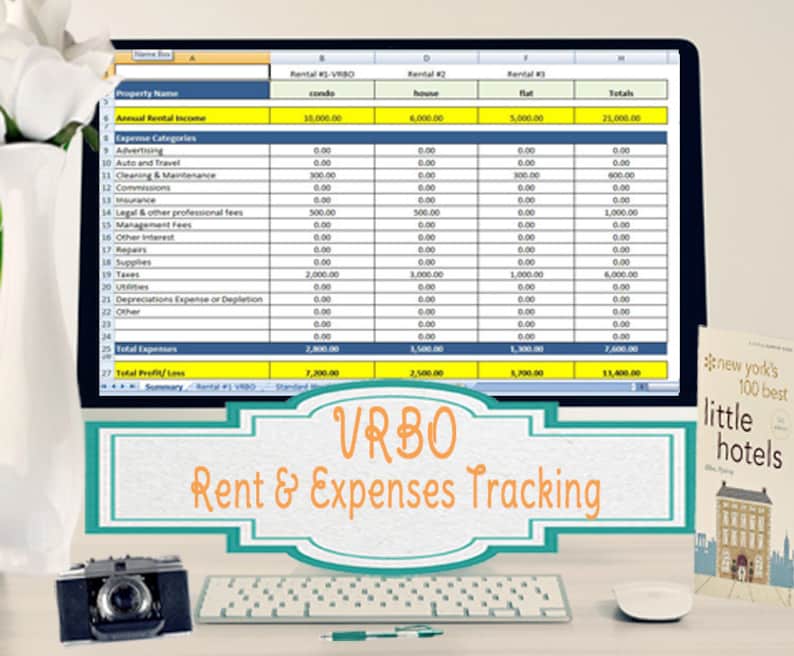 Vacation Rental and Expense Tracking Template, Short Term