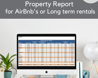 Informe trimestral de propiedades de alquiler para alquileres a largo plazo o plantilla de Airbnb