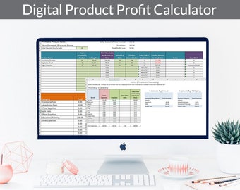 Printable & Digital Product Sales Tracker / Profit Tracking by Product