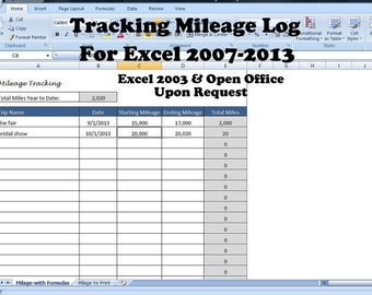 Mileage Log, Tracking Mileage