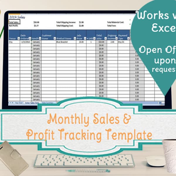 Profit Tracker, Sales Tracking Template - For Multiple Venues