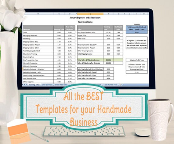 All the BEST Templates for your Handmade Business- High Volume Inventory, Sales and Expenses Tracking, Pricing & COGS