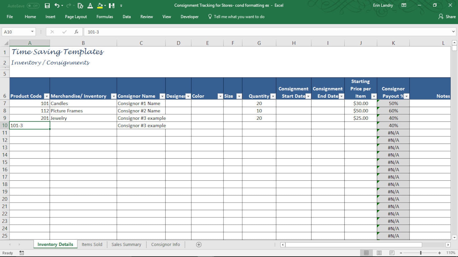 Consignment Tracking for Stores- Inventory Tracking, Consignment Sales ...
