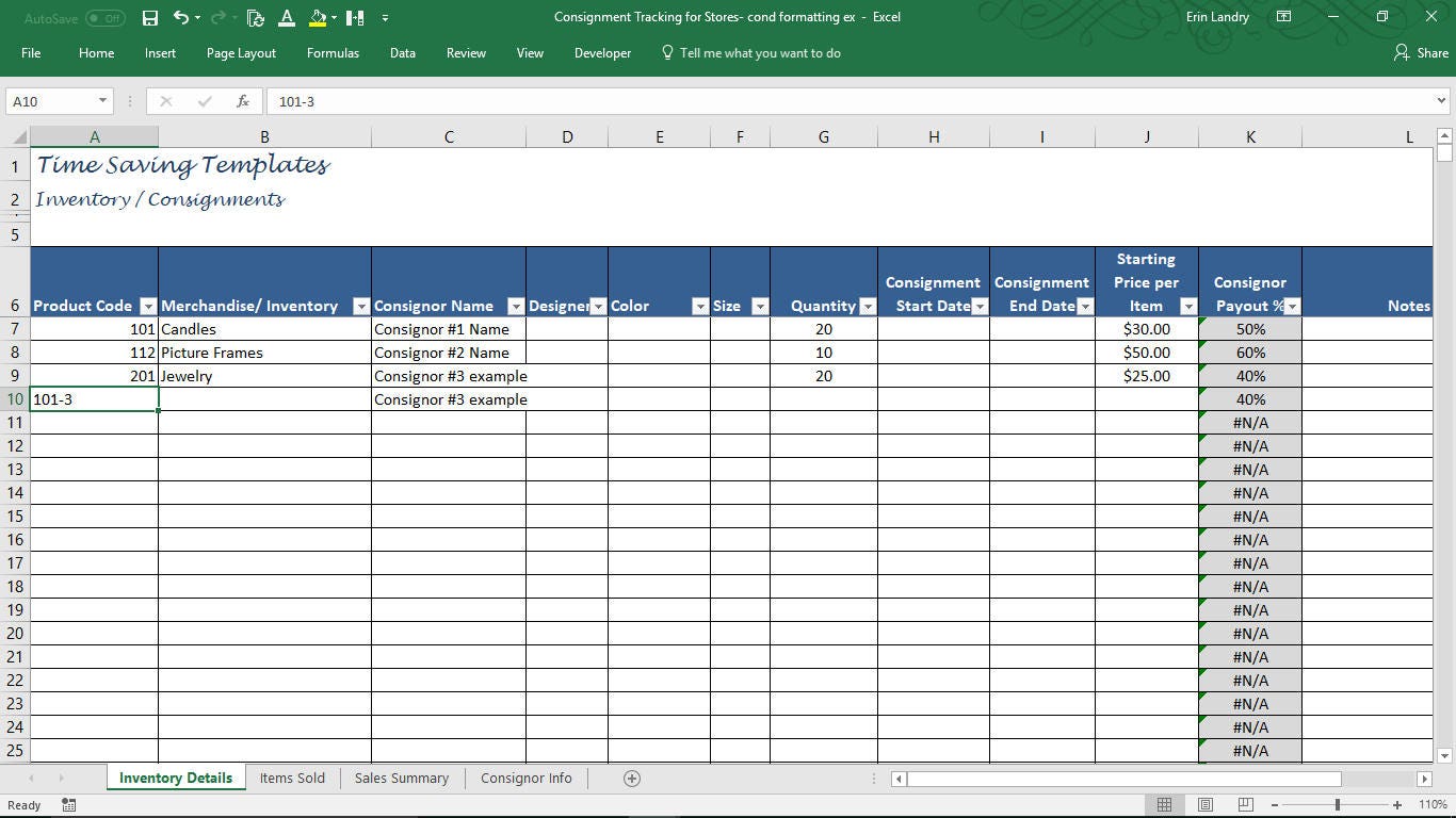 Consignment Tracking for Stores- Inventory Tracking, Consignment Sales ...