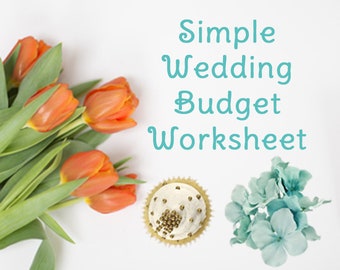 Simple Wedding Budget Worksheet, Printable and Editable for Your Wedding Planning Binder