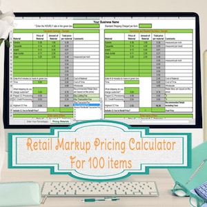 Retail Markup Calculator, Markup Pricing Formula, Excel Margin Formula