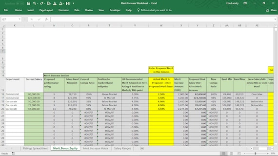 Merit Chart Template